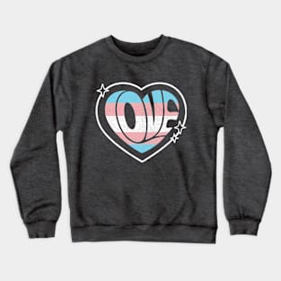 Trans Love Heart Crewneck Sweatshirt